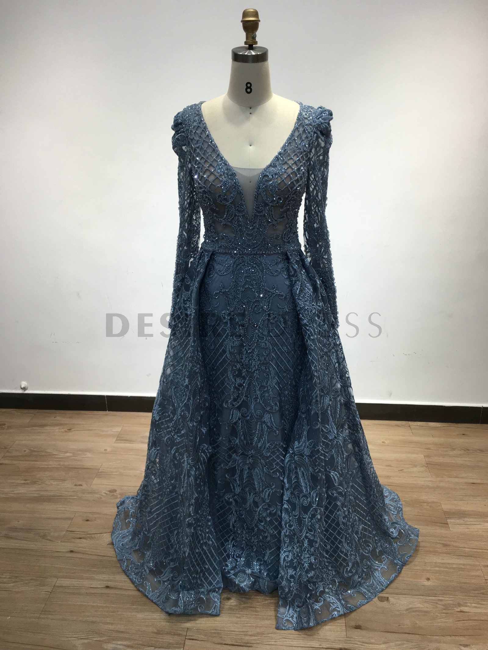 designer lace dresses with sleeves