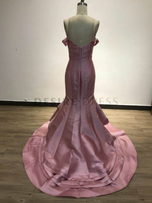Pink-Beautiful-Off-Shoulder-Mikado-Mermaid-Prom-Dresses-UAN008-2