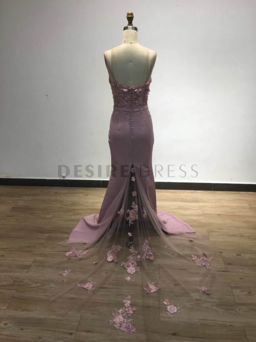 Spaghetti-Beautiful-Burgundy-Lace-Floral-Embellished-Bodice-Bridesmaid-Dresses-DSR009-8