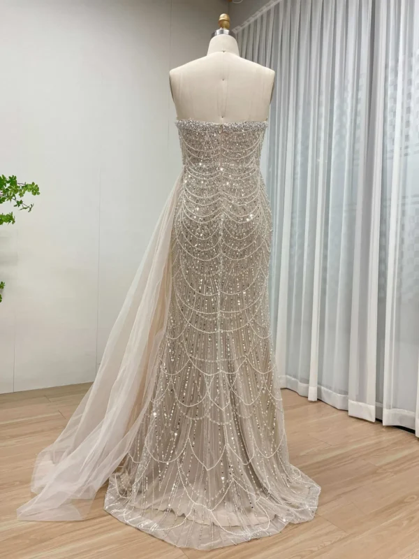 Glamorous Beaded Sweetheart Wedding Gown With Flowing Train MY30110-L - 图片 5