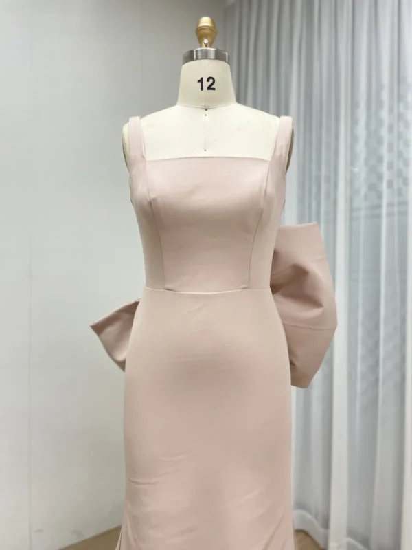Dramatic Satin Mermaid Gown with Oversized Bow and Side Slit MY30132 - 图片 7