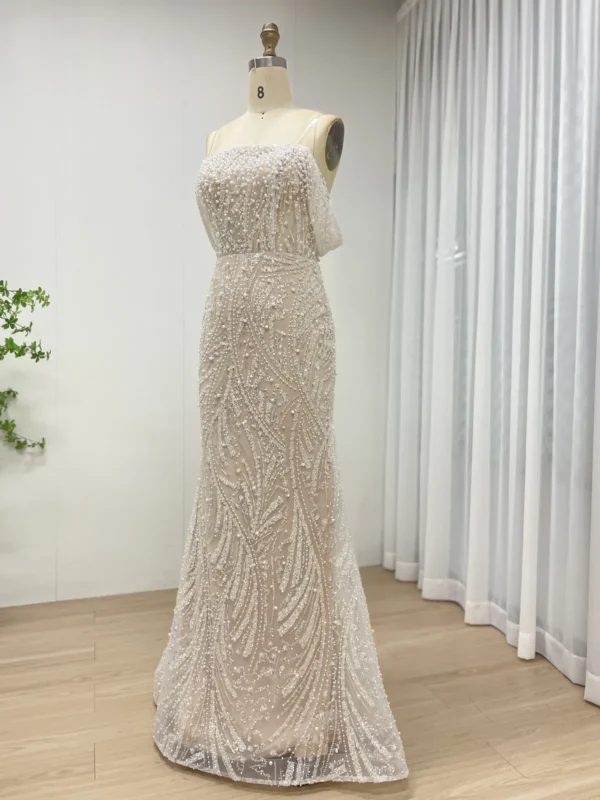 Strapless Beaded Mermaid Gown With Layered Draped Bodice MY30140 - 图片 2