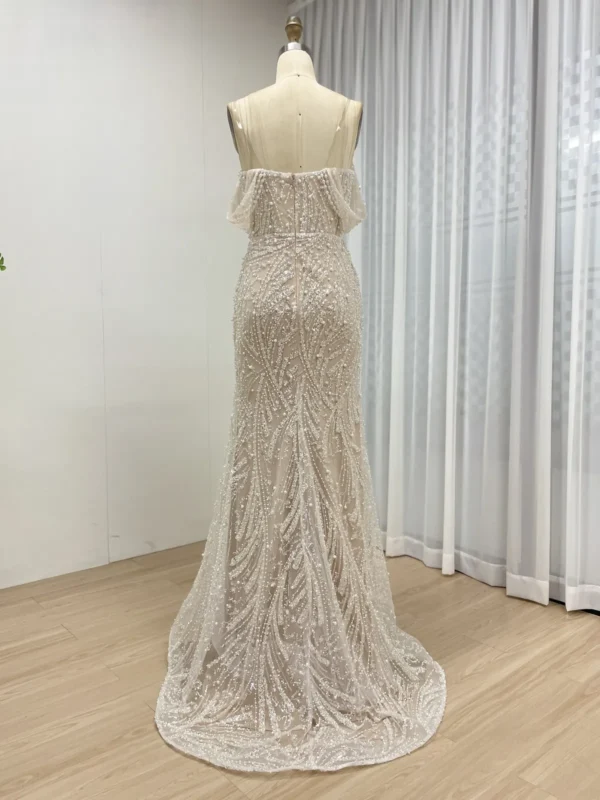 Strapless Beaded Mermaid Gown With Layered Draped Bodice MY30140 - 图片 6