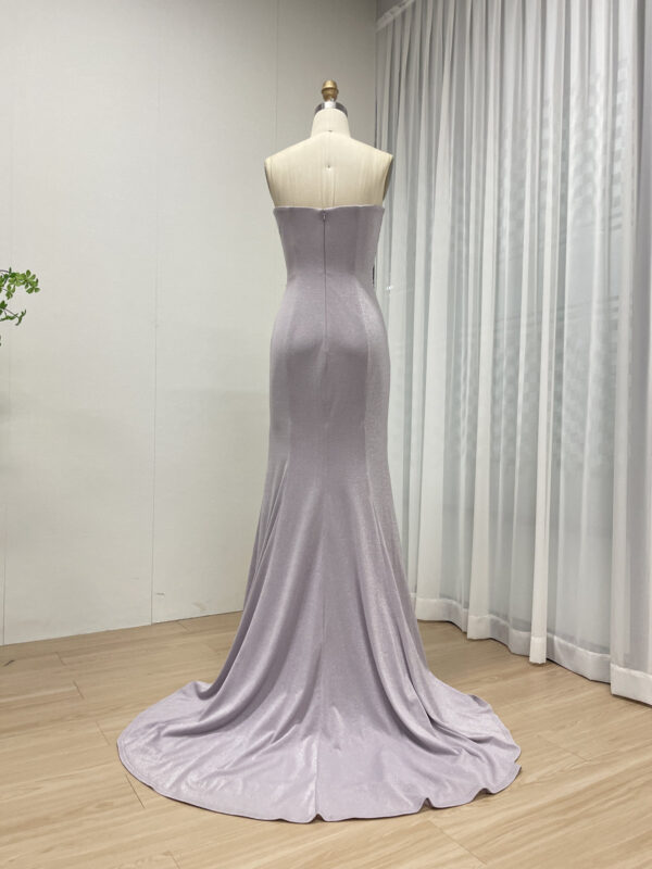 Glamorous Blush Gown With Beaded Bodice And Draped Skirt MB40308 - 图片 4