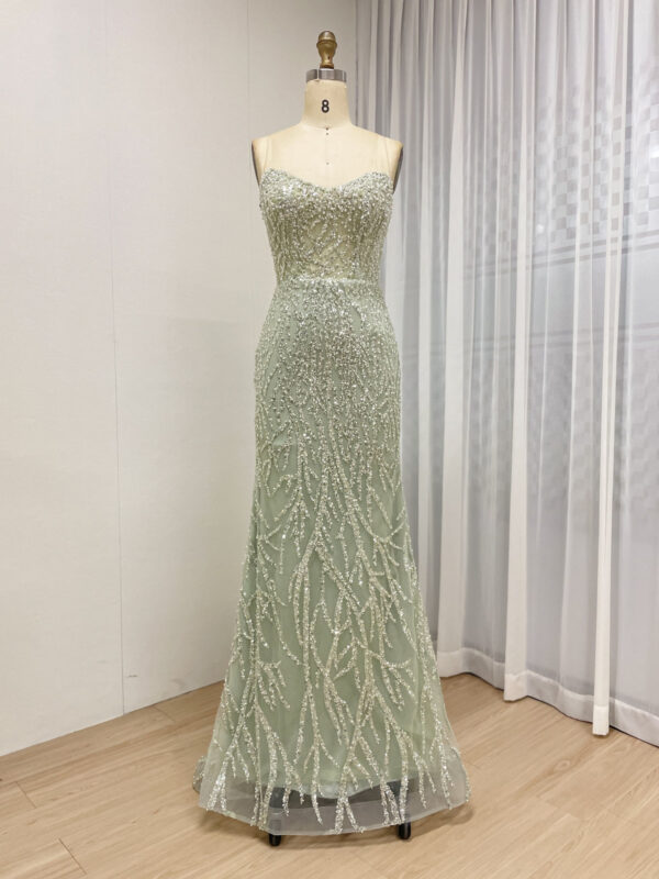 Two Piece Emerald Lace Charming Elegance Gown MB40362-2 - 图片 2