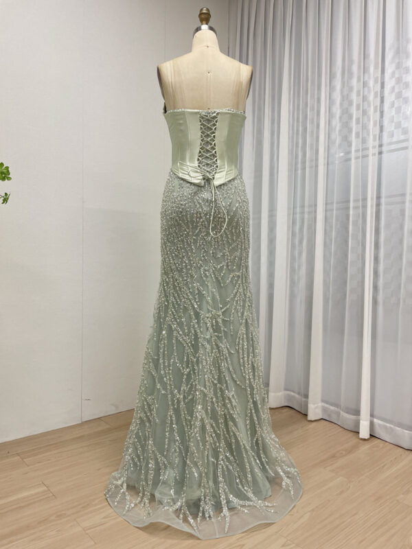Two Piece Emerald Lace Charming Elegance Gown MB40362-2 - 图片 5