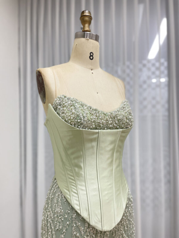 Two Piece Emerald Lace Charming Elegance Gown MB40362-2 - 图片 3