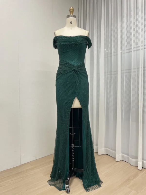 Burgundy Elegance Gown Evening Radiance Dress Luxe Twilight Gown MB40410-2 - 图片 5