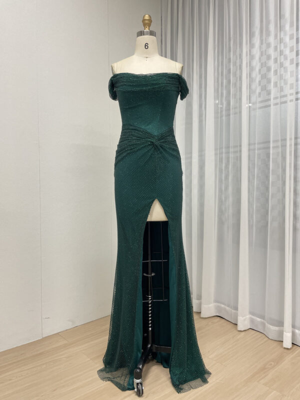 Sexy Emerald Elegance Gown Lush Luxe Evening Attire MB40410-2