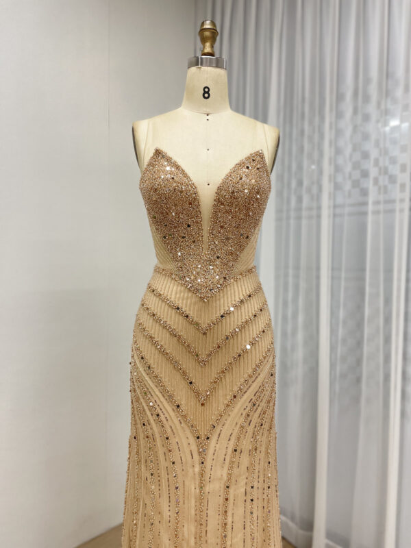 Midnight Elegance Beaded Mermaid Dress MB40431 - 图片 9