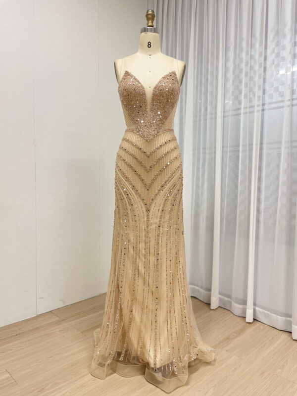 Midnight Elegance Beaded Mermaid Dress MB40431 - 图片 8