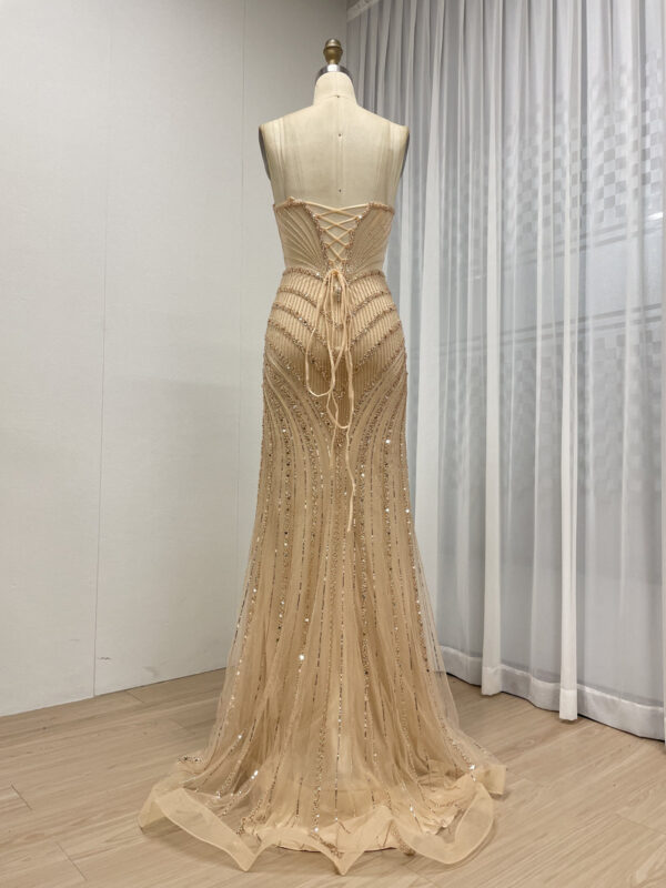 Midnight Elegance Beaded Mermaid Dress MB40431 - 图片 13