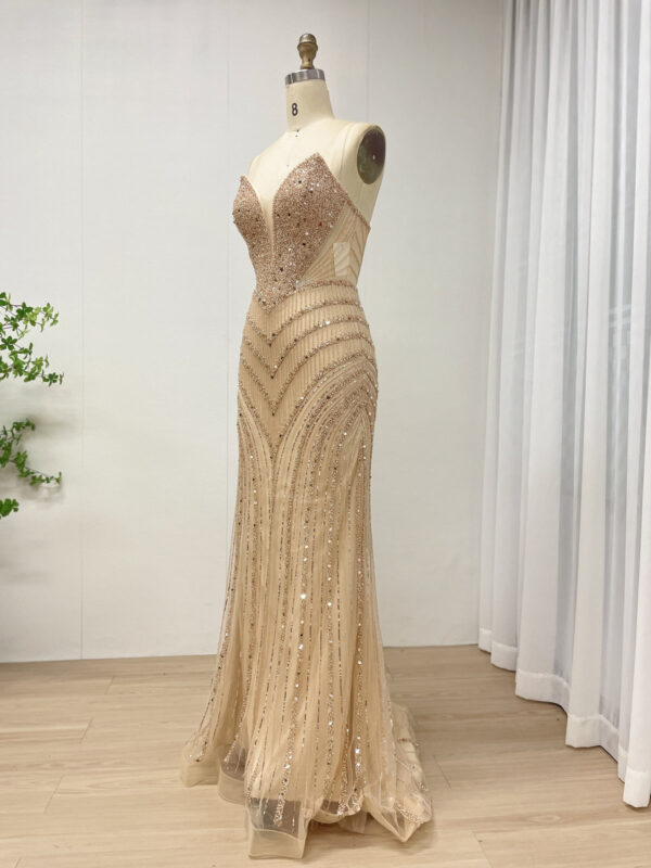 Midnight Elegance Beaded Mermaid Dress MB40431 - 图片 12