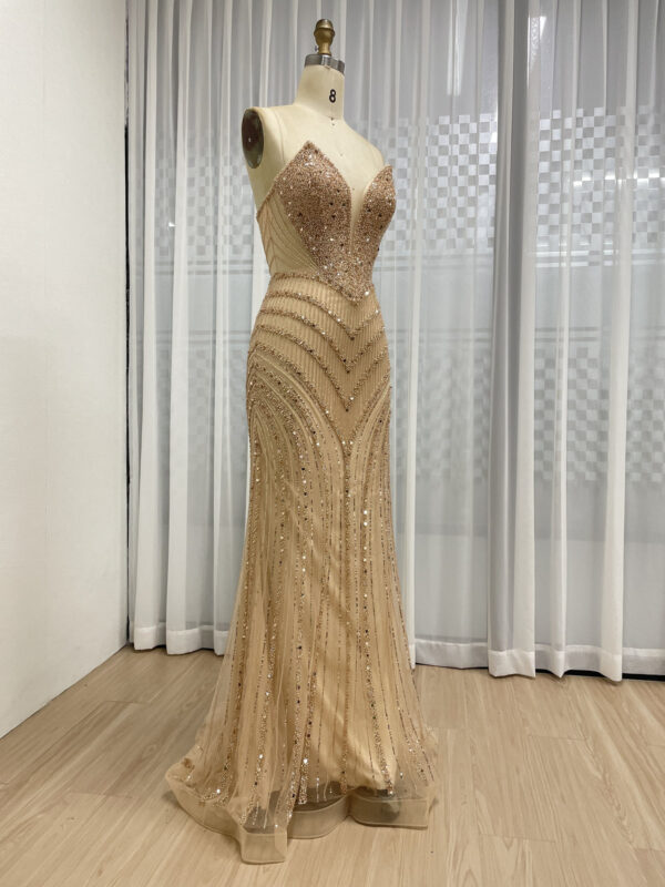 Midnight Elegance Beaded Mermaid Dress MB40431 - 图片 11