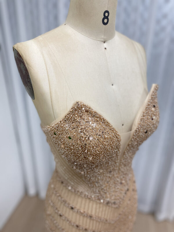 Midnight Elegance Beaded Mermaid Dress MB40431 - 图片 10
