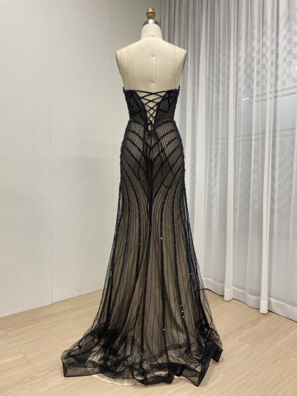 Midnight Elegance Beaded Mermaid Dress MB40431 - 图片 7