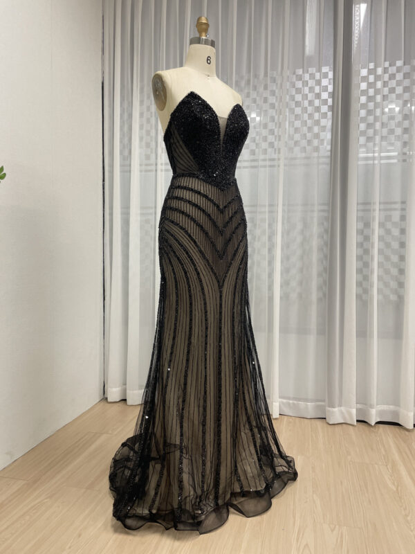 Midnight Elegance Beaded Mermaid Dress MB40431 - 图片 5