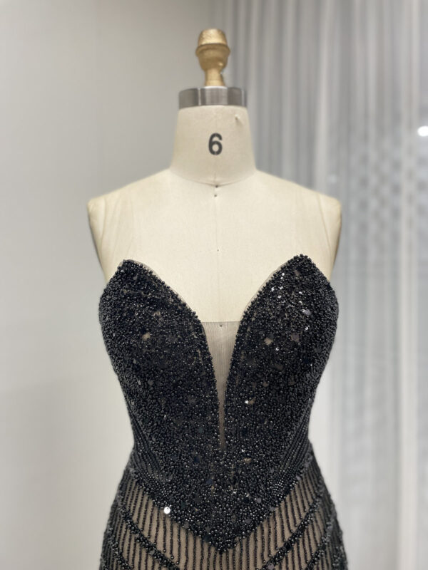 Midnight Elegance Beaded Mermaid Dress MB40431 - 图片 3