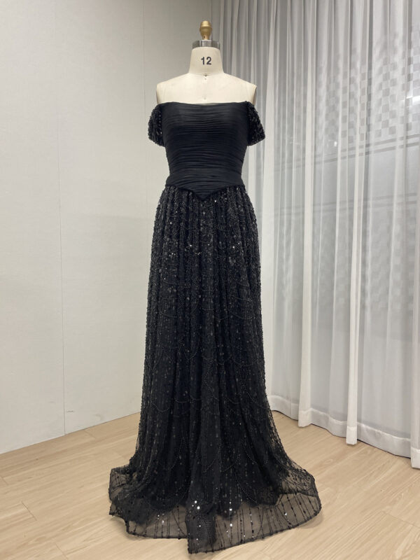 Blue Lace Elegance Aline Dream Evening Gown MB40432 - 图片 8