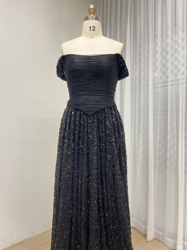 Blue Lace Elegance Aline Dream Evening Gown MB40432 - 图片 9