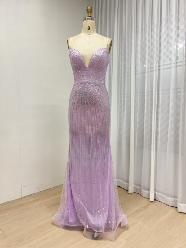 Lavender Dreamwave Mermaid Gown MB40433