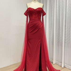 Red Enchantment Off-Shoulder Dress MB40434