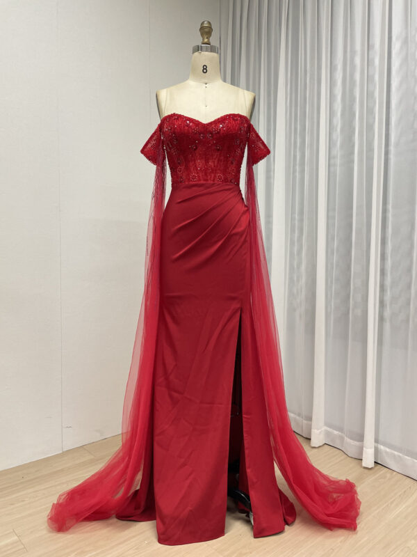 Red Enchantment Off-Shoulder Dress MB40434