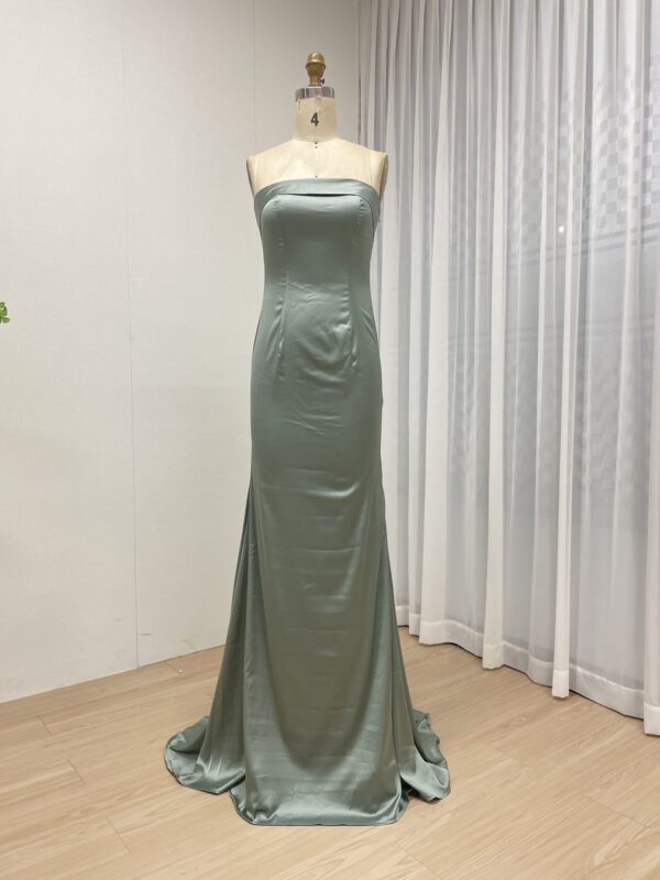 Emerald Enchantment Lush Luxe Satin Dress MC20015-3