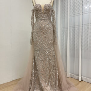 Amazing Haute Couture Bodice Evening Gown With Removable Sleeve And Skirt MY30130-2