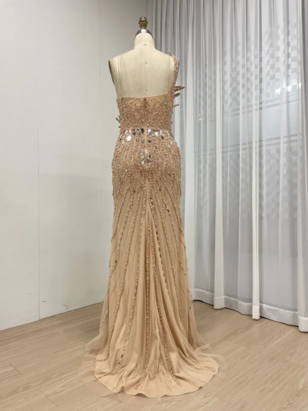 Couture Inspired Sculptural One-Shoulder Gown With High Slit MY30154 - 图片 4