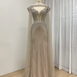 Enchanting Blush Pink Strapless Gown With Cascading Floral Appliques MY30164