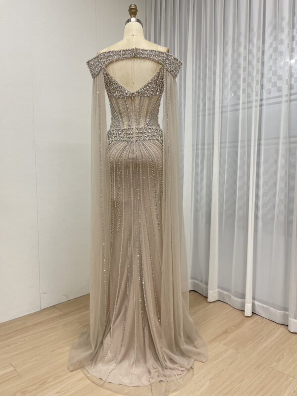 Enchanting Blush Pink Strapless Gown With Cascading Floral Appliques MY30164 - 图片 6