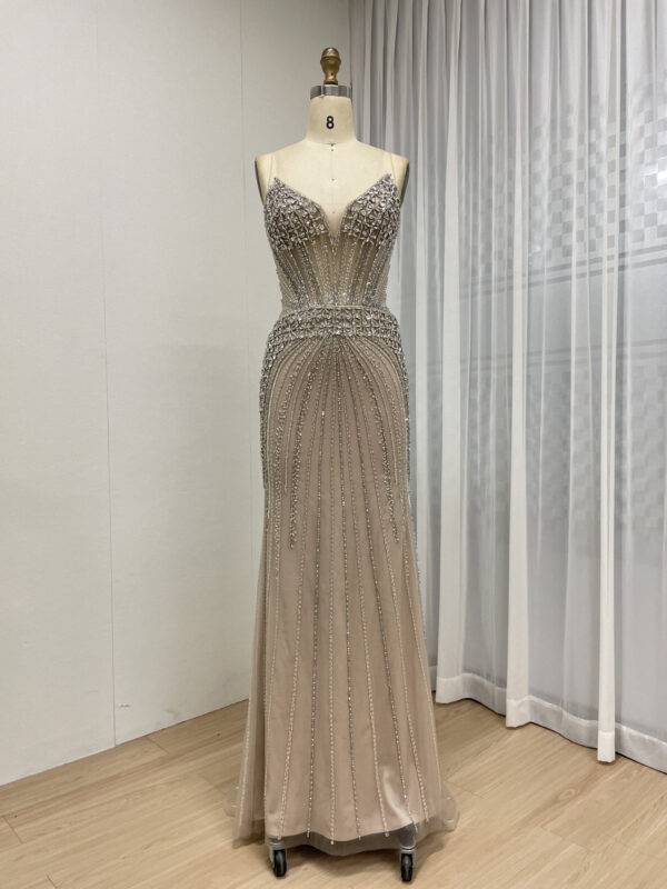 Enchanting Blush Pink Strapless Gown With Cascading Floral Appliques MY30164 - 图片 2