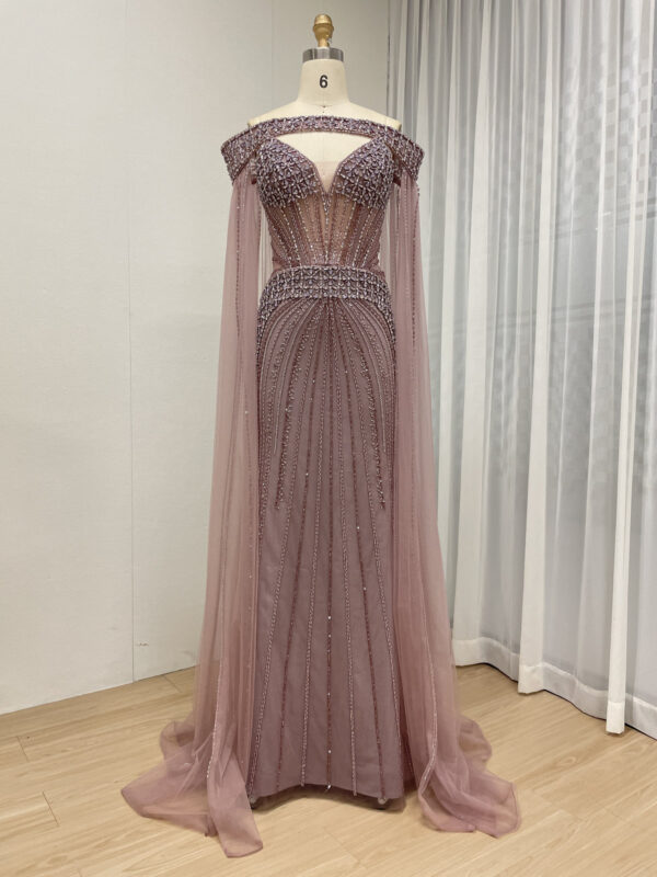 Enchanting Blush Pink Strapless Gown With Cascading Floral Appliques MY30164 - 图片 10