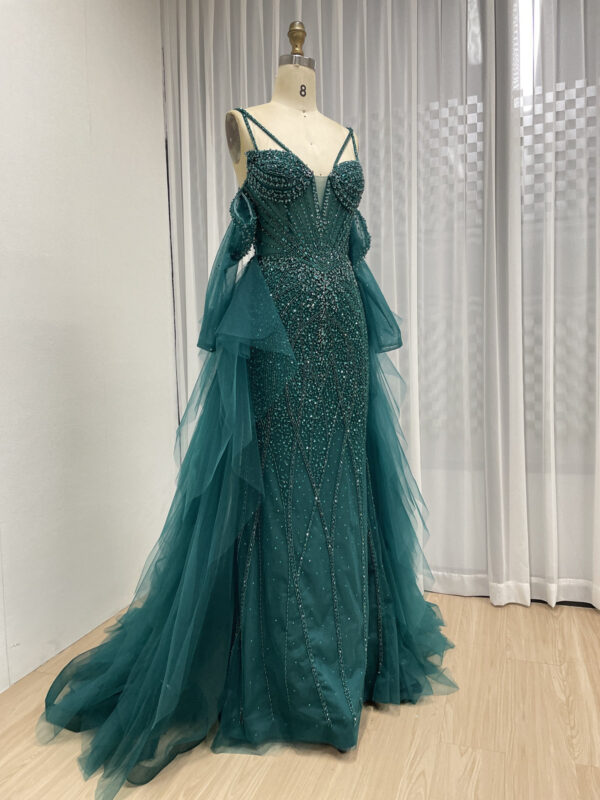 Sexy Haute Couture Champagne Handmade Beaded Evening Gown MY30165 - 图片 8