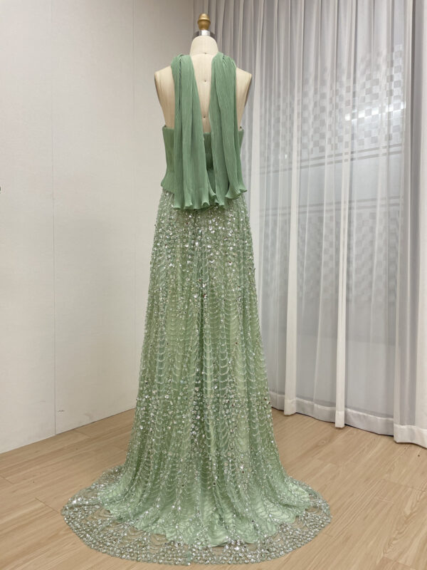 Glimmering Green Goddess Elegance Sparkling Gown MY30168 - 图片 5
