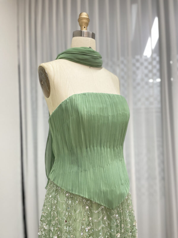 Glimmering Green Goddess Elegance Sparkling Gown MY30168 - 图片 3