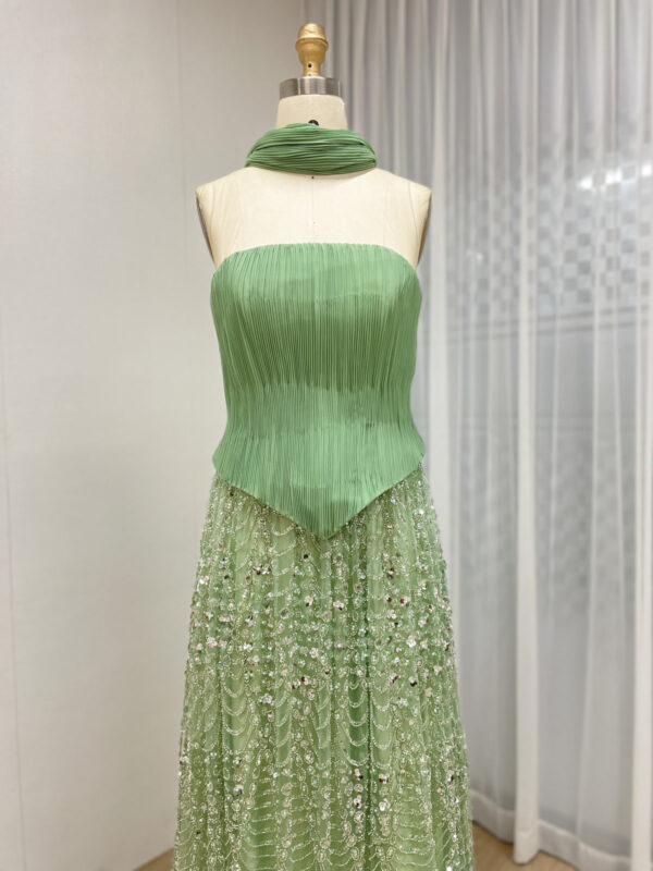 Glimmering Green Goddess Elegance Sparkling Gown MY30168 - 图片 2