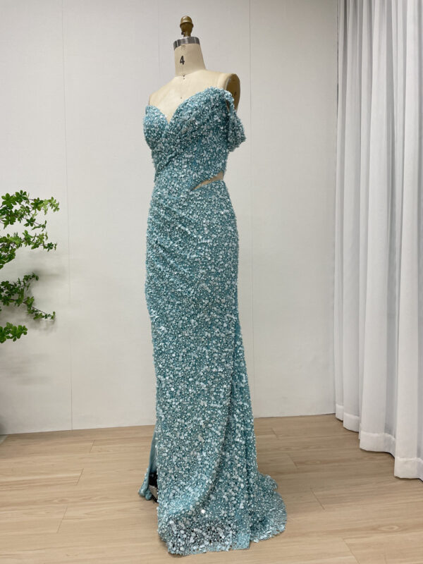 Blue Dream Slit Chic Evening Wear MY30172 - 图片 4