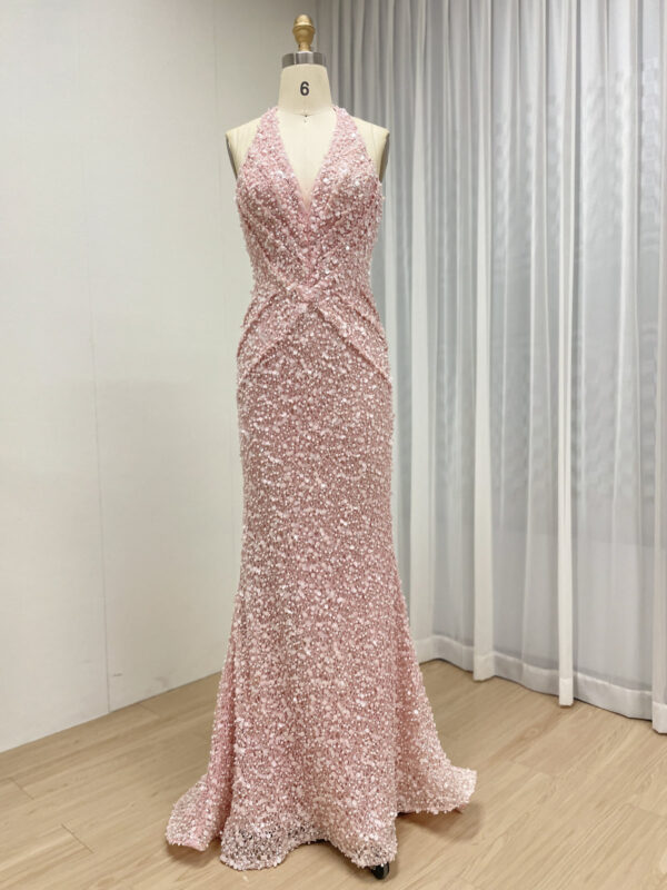 Blush Halter Design Dream Twilight Elegance Dress MY30173