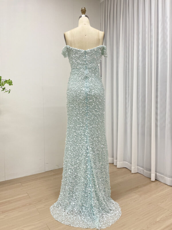 Off Shoulder Sequin Sparkle Dress Glamour Attire MY30174 - 图片 6