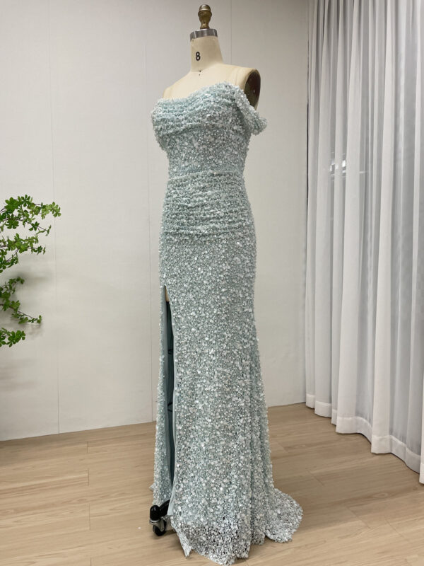 Off Shoulder Sequin Sparkle Dress Glamour Attire MY30174 - 图片 5