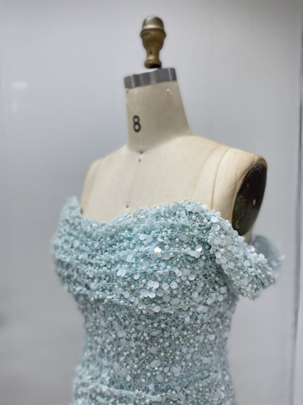 Off Shoulder Sequin Sparkle Dress Glamour Attire MY30174 - 图片 3