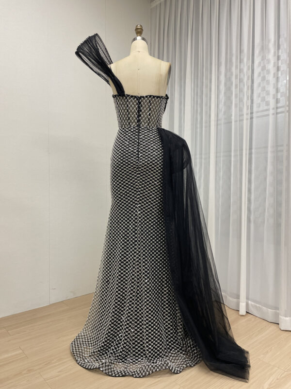 Glamorous Champagne Gown With Beaded Bodice And Tiered Ruffle Skirt MY30179 - 图片 8