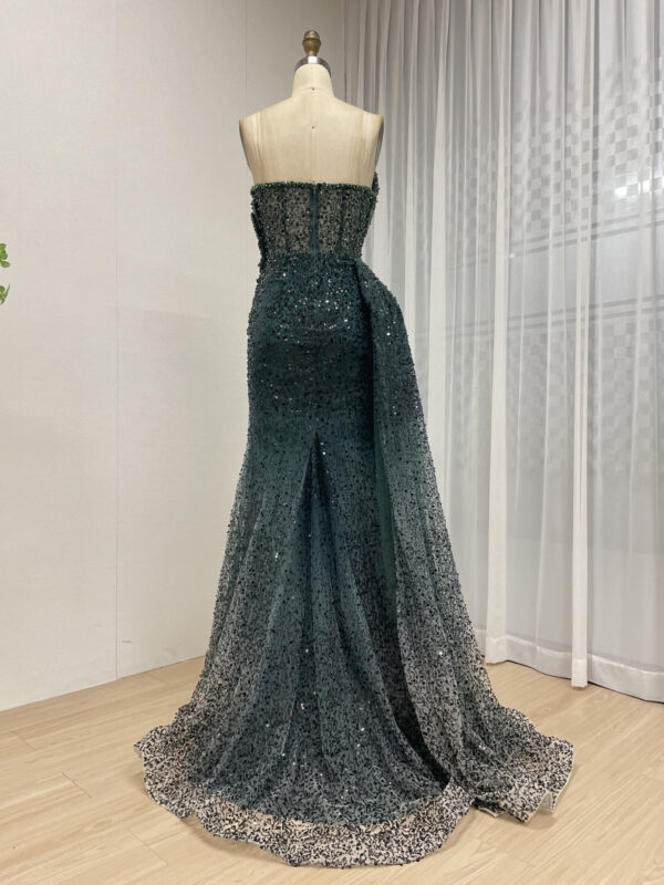 Stylish Ruched Design Evening Gown With High Split And Side Skirt MY30184 - 图片 4