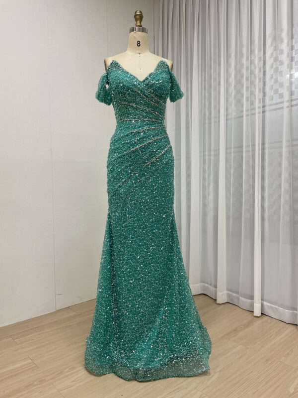 Stunning Off Shoulder Designer Beaded Evening Prom Dress MY30185