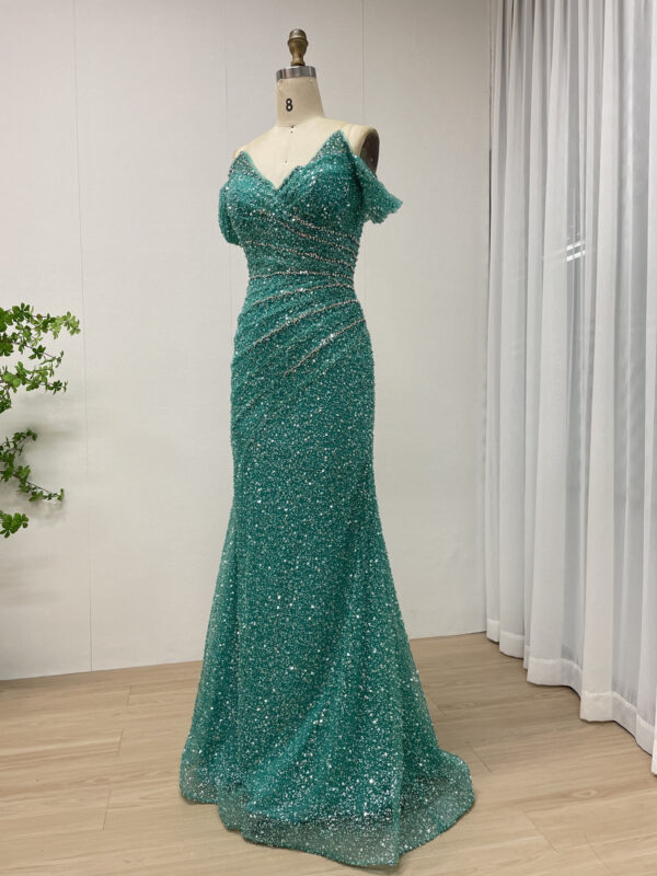 Stunning Off Shoulder Designer Beaded Evening Prom Dress MY30185 - 图片 2