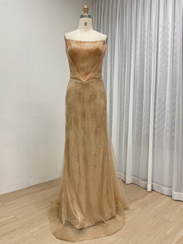 Golden Elegance Sparkling Dress MY30188