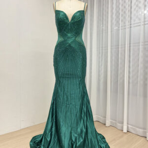 Sexy Green Goddess Evening Mermaid Gown MB40428