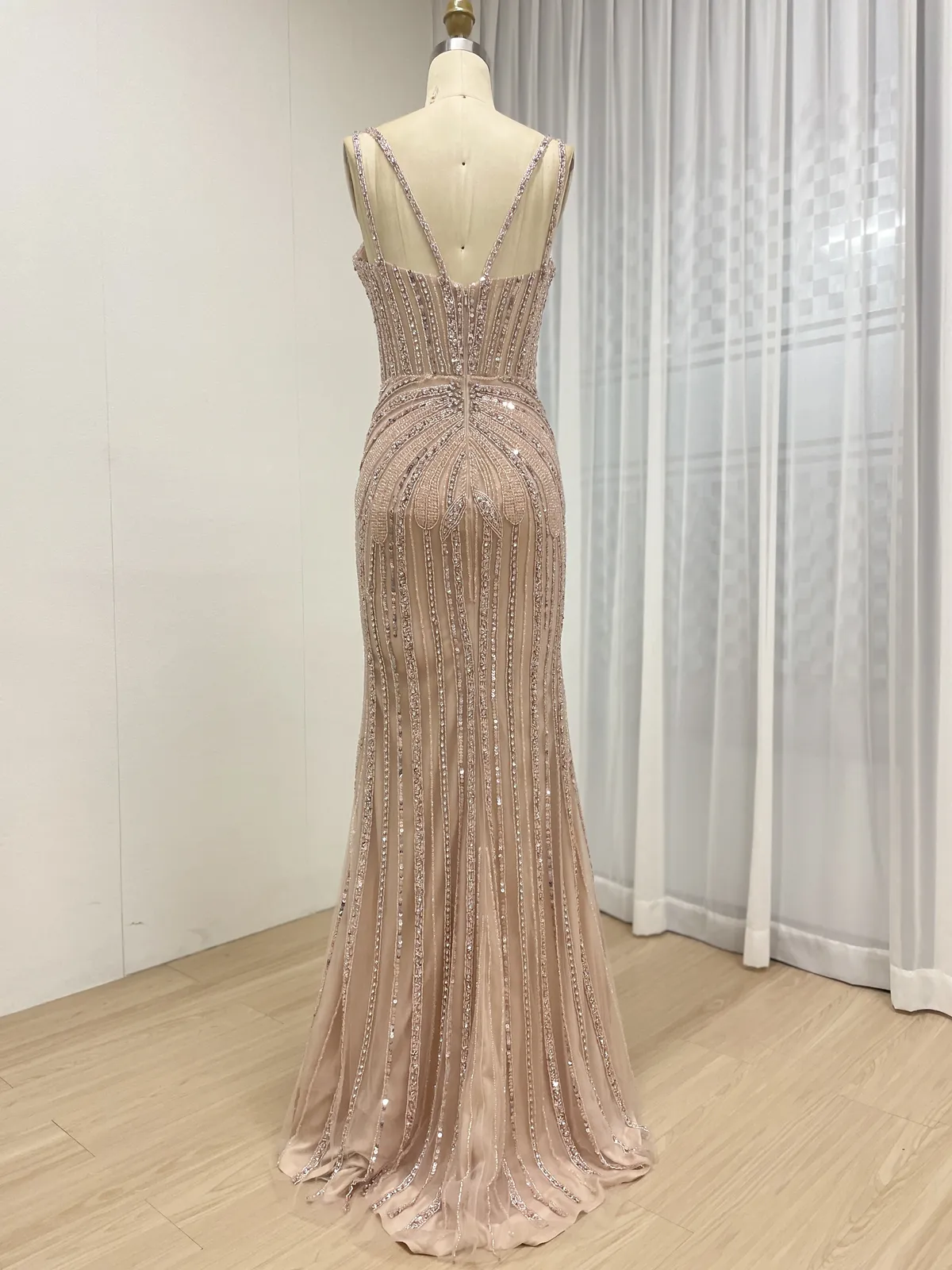 Glimmering Silver Beaded Prom Sequin Dress MY30161 - 图片 13